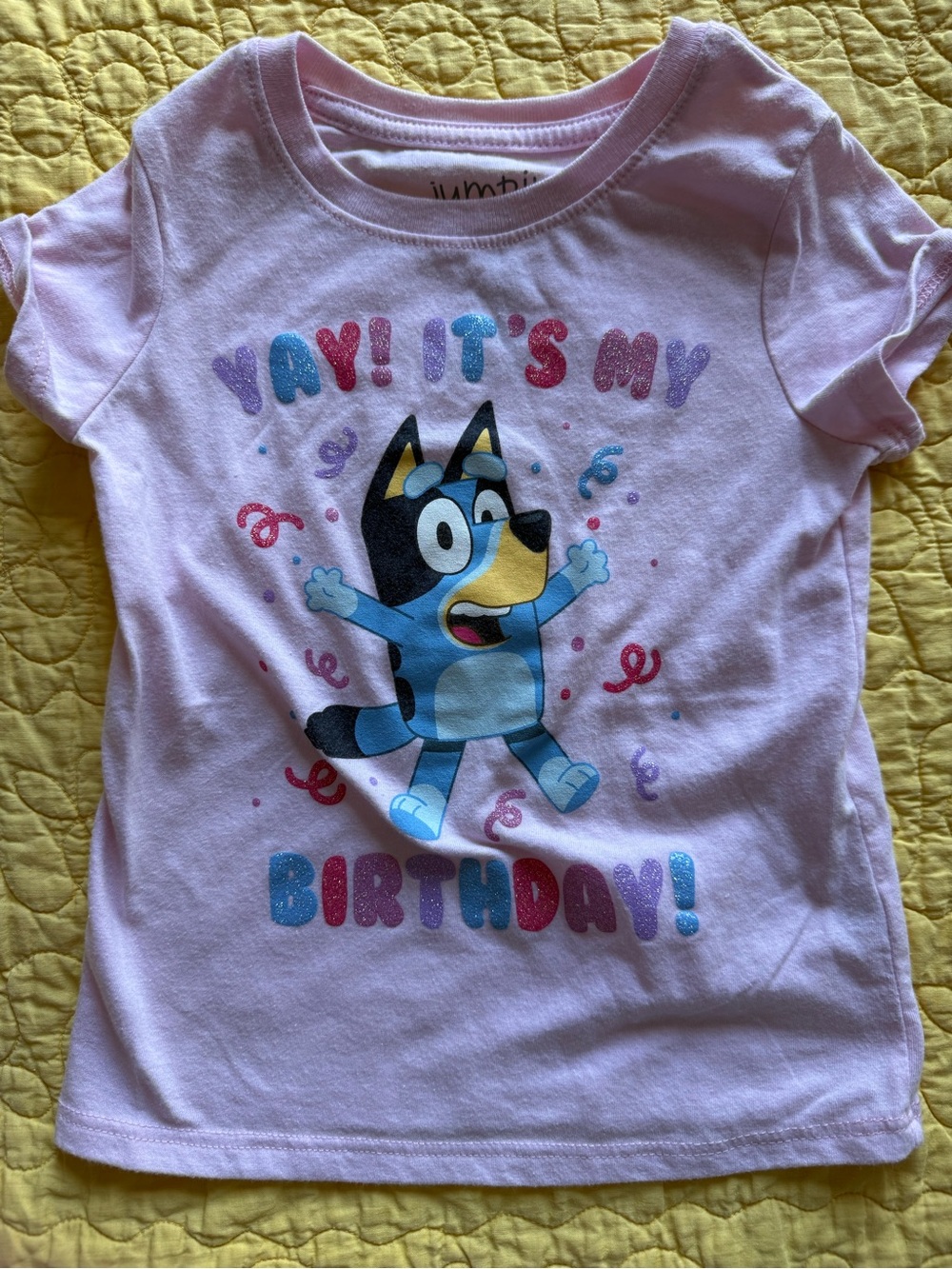 jumping beans Pink Bluey "Yay! It's My Birthday" Graphic Tee